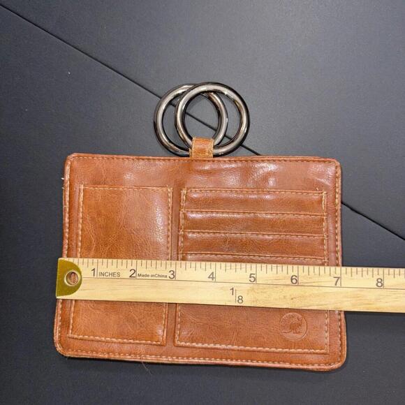 Pouchee Purse Divider Equestrian Boho Wallet Organizer Pocket Brown Faux Leather - Picture 2 of 15